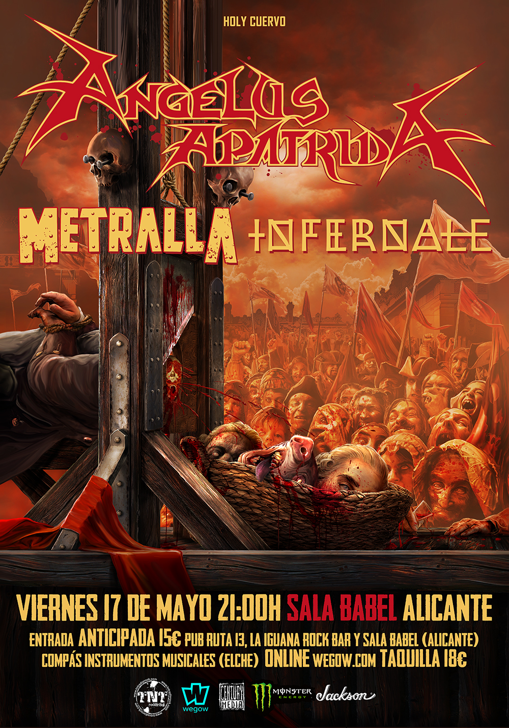 Angelus Apatrida + Metralla + Infernale. Sala Babel