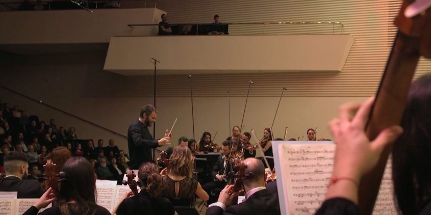 Imagen de un concierto en el ADDA dirigido por Josep Vicent