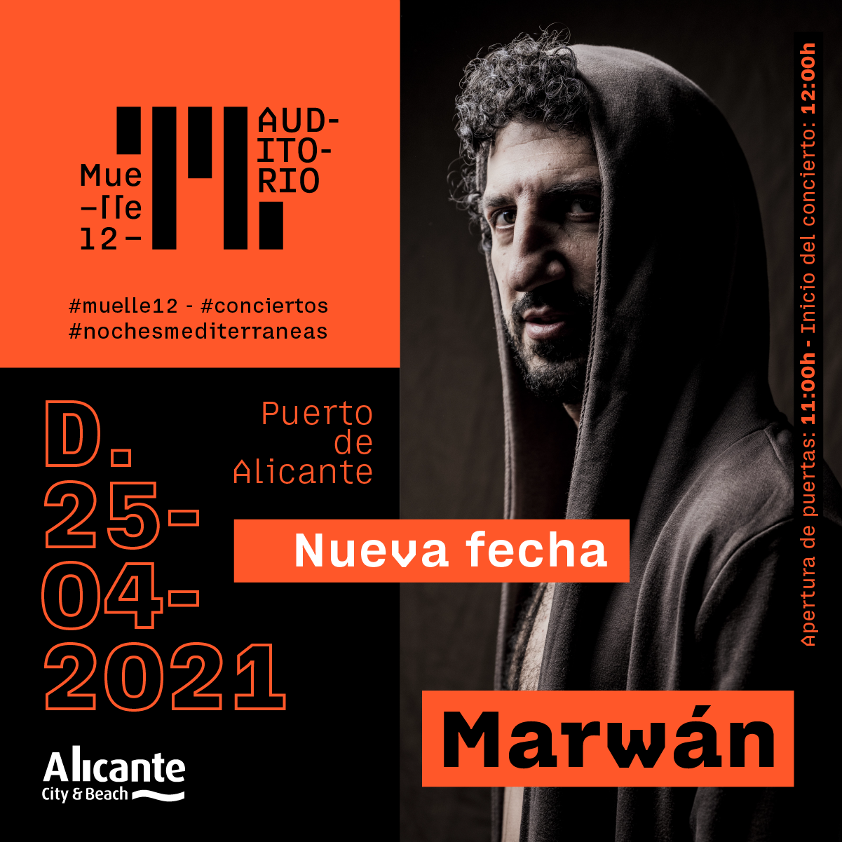 Nueva fecha para el concierto de Marwán en Muelle 12, Alicante