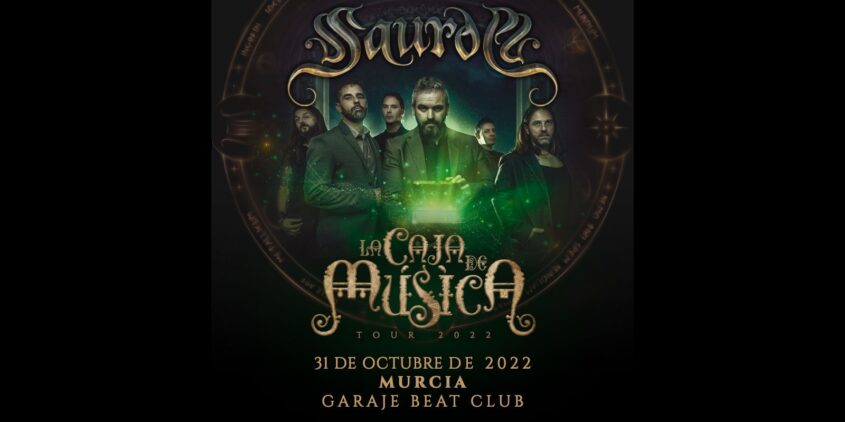 cartel del concierto de Halloween de Saurom en Murcia