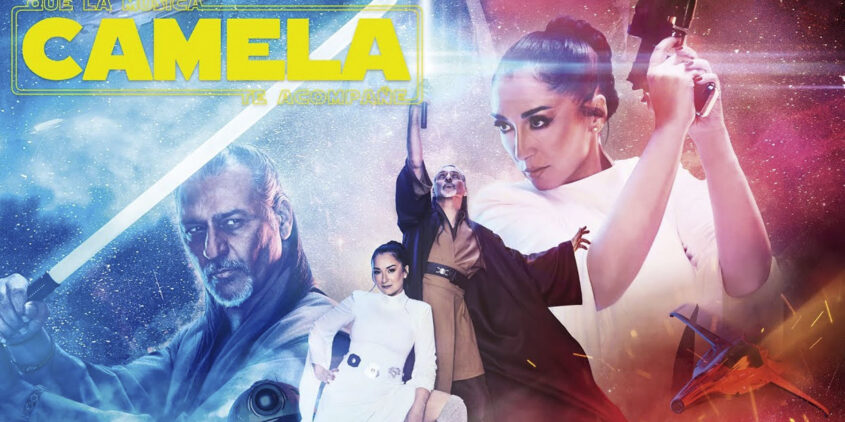 Cartel de Camela al estilo de Star Wars