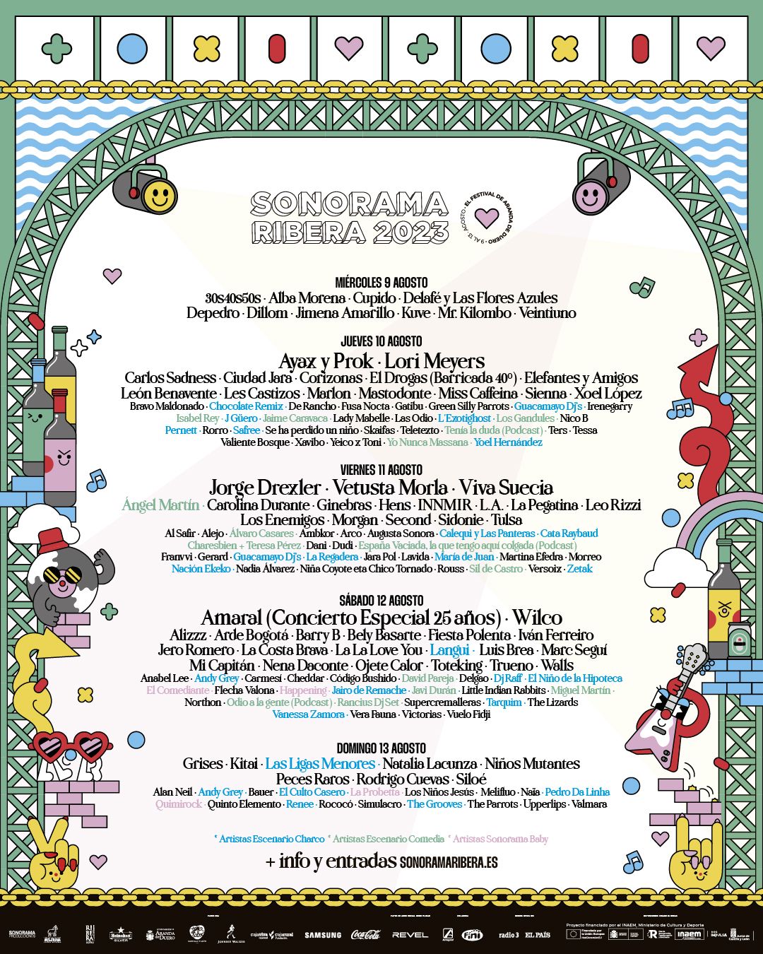 CARTEL_SONORAMA_RIBERA_2023_DIAS_JULIO_RRSS-01 Cartel del Sonorama Ribera 2023